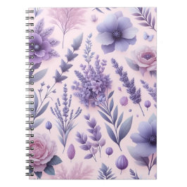 Pastel Lila ästhetische Lavender Blume Notizblock