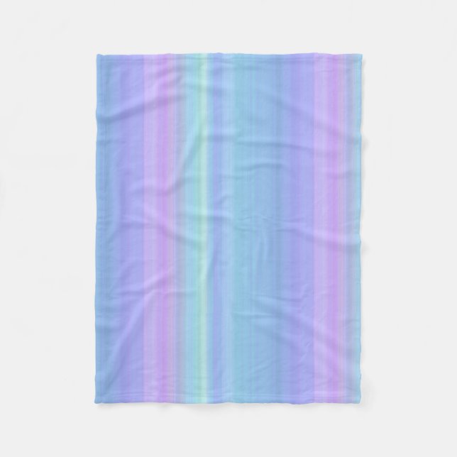 Pastel Lila Blue Green Fleece Blanket (Vorderseite)
