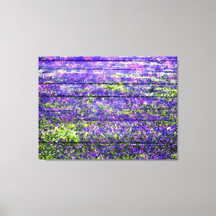 Pastel Lila Blume auf Holz Leinwanddruck