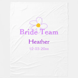 Pastel lila Blume Brautjungfrau-Team boho mo Fleecedecke