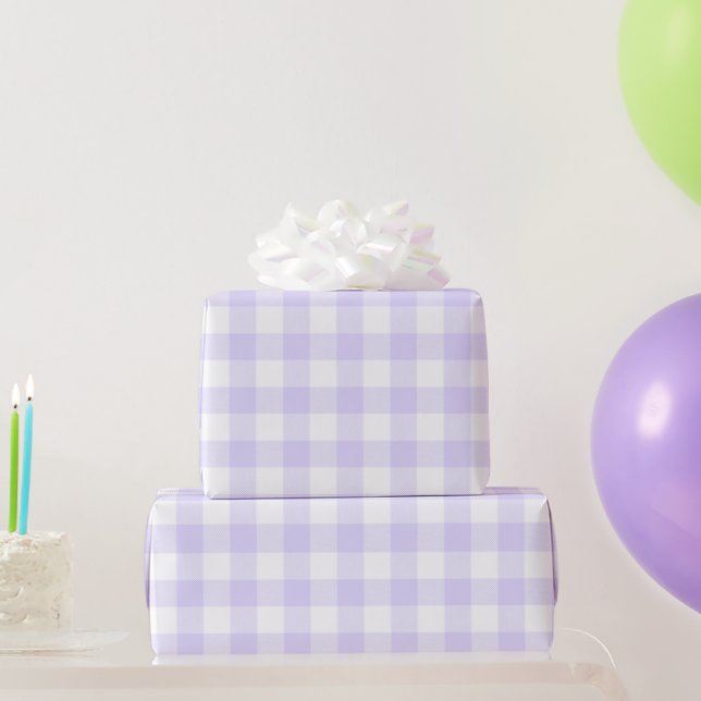 Pastel Lila Buffalo Karo Geschenkpapier (Partygeschenke)