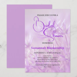 Pastel Lila floral Background Brautparty Einladung
