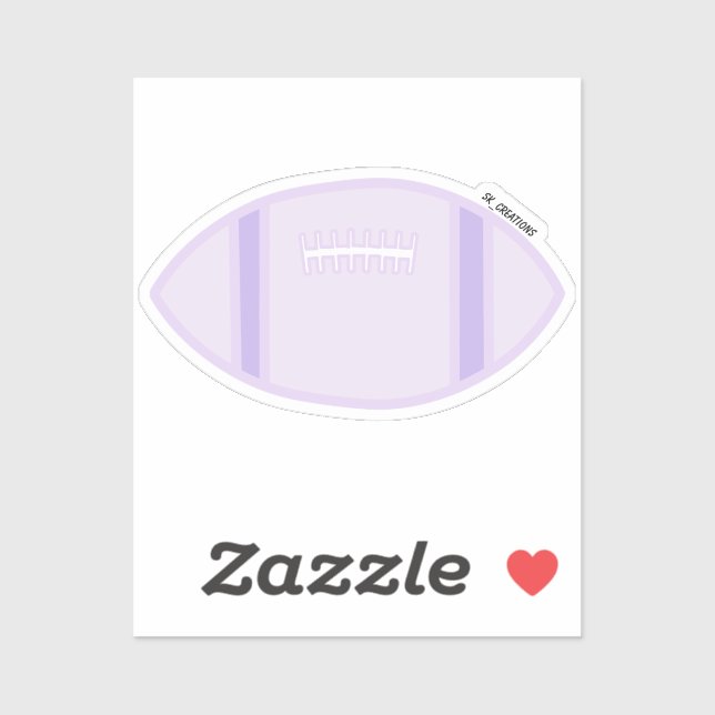 Pastel Lila Football Aufkleber (Blatt)