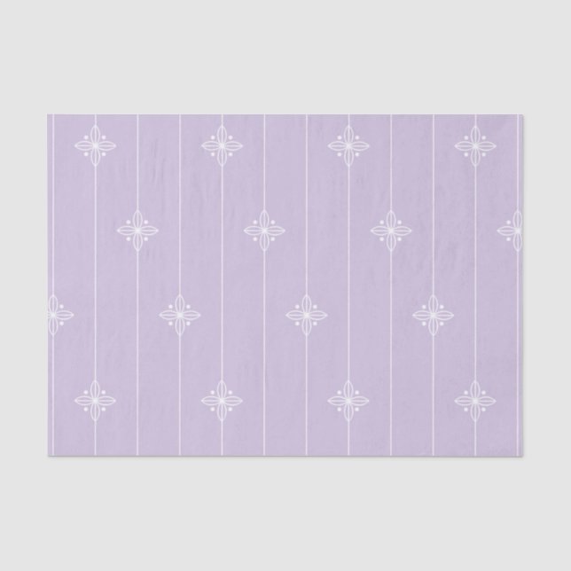 Pastel Lila geometrisches Muster Seidenpapier (Vorderseite)