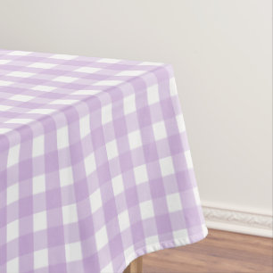 Pastel Lila Gingham Pattern Tischdecke