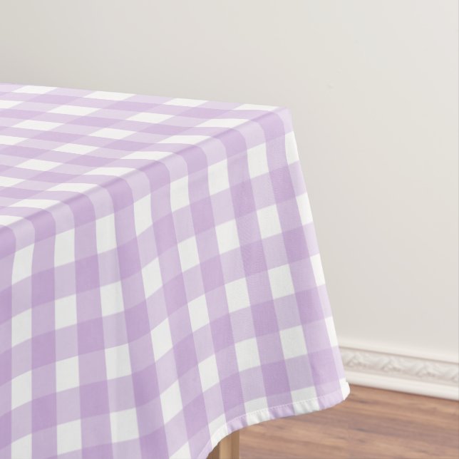 Pastel Lila Gingham Pattern Tischdecke (Beispiel)