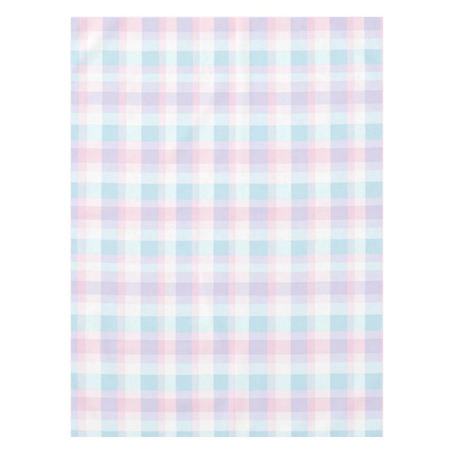 Pastel Lila Gingham Pattern Tischdecke (Vorderseite)