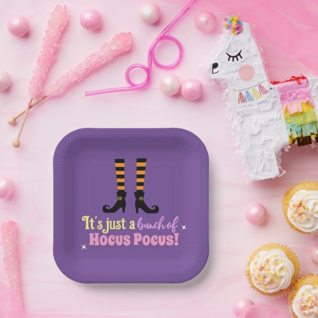 Pastel Lila Hocus Pocus Halloween Witz Leg Pappteller (Party)