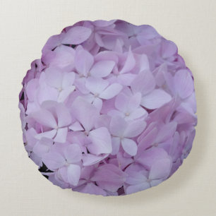 Pastel Lila Hydrangea Muster Rundpilz Rundes Kissen