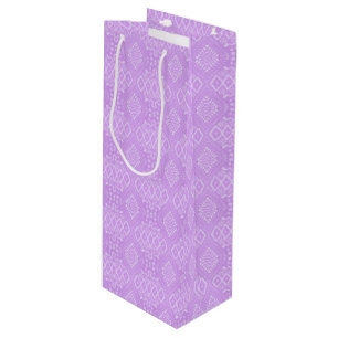 PASTEL-LILA MUSTER INTRICATE GESCHENKTÜTE FÜR WEINFLASCHEN
