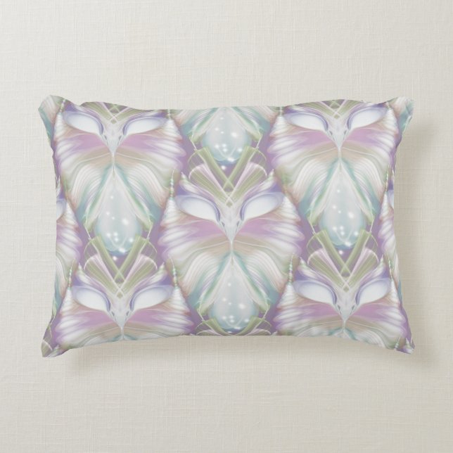 Pastel Lila Oracle Owl Pattern Dekokissen (Vorderseite)