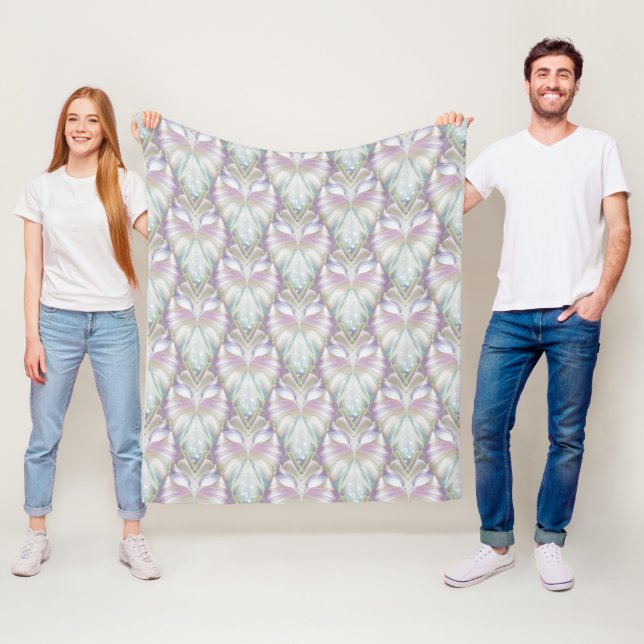 Pastel Lila Oracle Owl Pattern Fleecedecke (Beispiel)