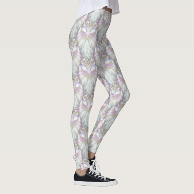 Pastel Lila Oracle Owl Pattern Leggings (Rechts)