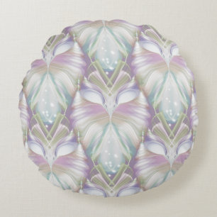 Pastel Lila Oracle Owl Pattern Rundes Kissen