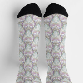 Pastel Lila Oracle Owl Pattern Socken