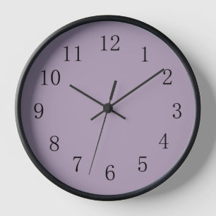 Pastel-Lila Rundwand-Uhr Uhr