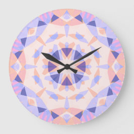 Pastel Lila Soft Peach Pink Star Dopamin Dekoratio Große Wanduhr