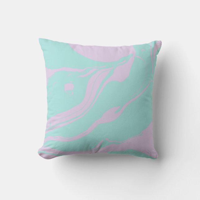 Pastel Lilac Abstrakte Gefärbte Krawatte Muster Kissen (Vorderseite)