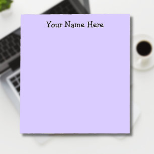 Pastel Lilac Gray Personalisiert Simple Notizblock