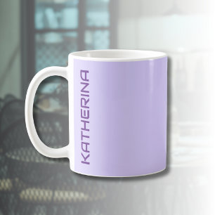 Pastel Lilac Solid Color Classic Personalisiert Kaffeetasse