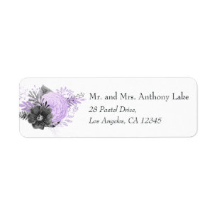 Pastel Lilac und Charcoal Floral Wedding