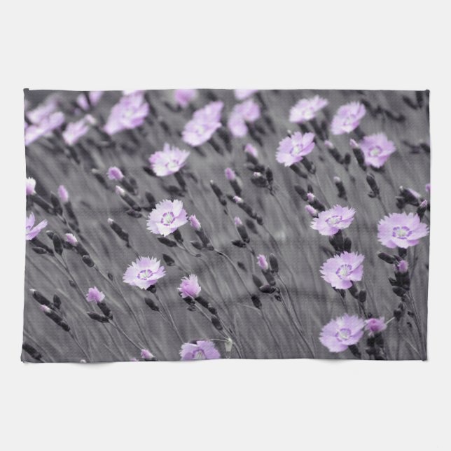Pastel Lilac Wildblumen Geschirrtuch (Horizontal)