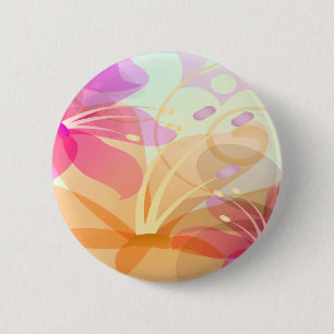 Pastel Lilies Wedding Button