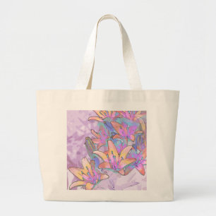Pastel Lily Liebe Jumbo Stoffbeutel