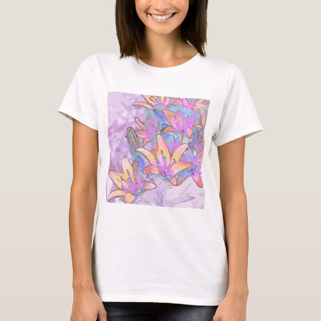 Pastel Lily Liebe T-Shirt (Vorderseite)
