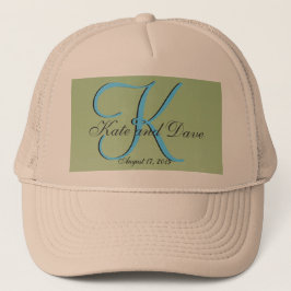 Pastel Lime Monogram Truckerkappe