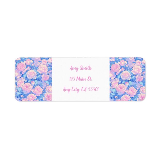 Pastel Lofi Floral Return Labels (Vorne)