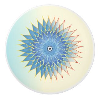 Pastel Lotus Blume Mediation Mandala Keramikknauf