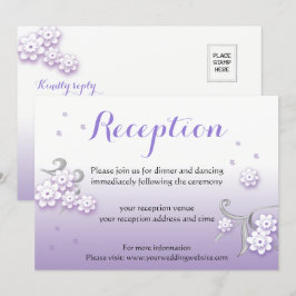 Pastel lovebirds Hochzeit Empfang Karte