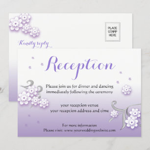 Pastel lovebirds Hochzeit Empfang Karte