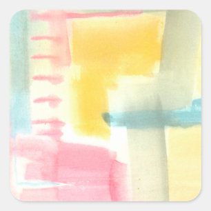 Pastel Luxe I Quadratischer Aufkleber