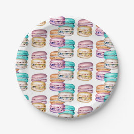 Pastel Macaron Cookie Geburtstagsparty Pappteller