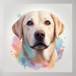 Pastel Magical Labrador Retriever Artwork Poster