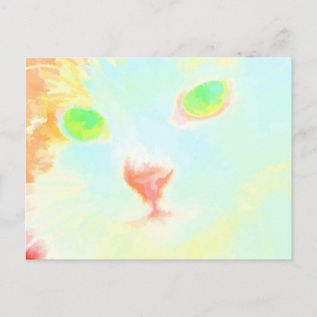 Pastel Maine Coon Cat Image - Postkarte (Vorderseite)