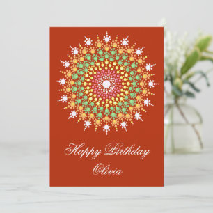 Pastel Mandala Carte Anniversaire