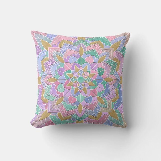Pastel Mandala II Kissen (Vorderseite)