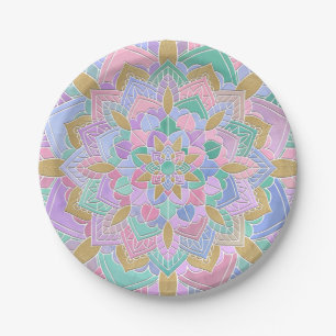 Pastel Mandala II Pappteller
