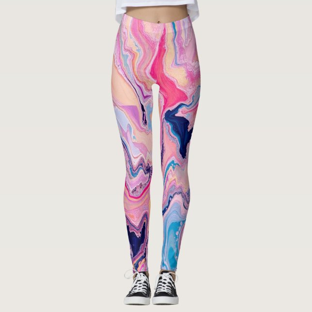 Pastel Marble Dream Leggings (Vorderseite)