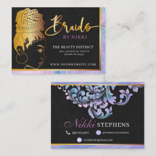 Pastel Marble und Gold Moderner Friseur Salon  Visitenkarte