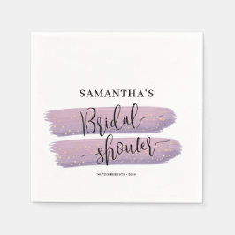 Pastel Mauve Celestial Brautparty Willkommen Serviette