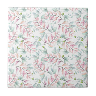 Pastel Mauve et Sage Dancing Carreaux de céramiqu
