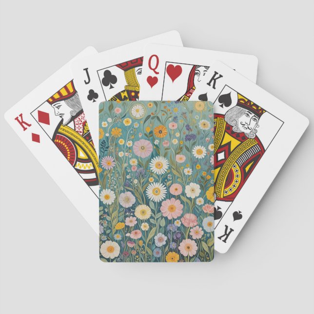Pastel Meadow Bliss Spielkarten (Rückseite)