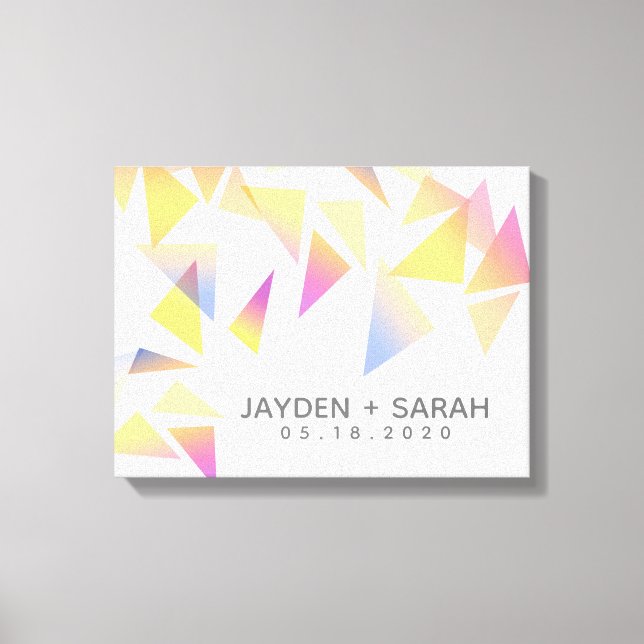 Pastel mehrfarbig Confetti White Wedding Leinwanddruck (Vorderseite)