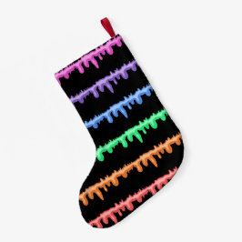 Pastel Melted Rainbow Stripe Xmas im Juli Strumpf Kleiner Weihnachtsstrumpf