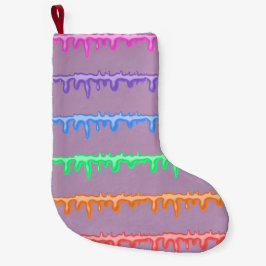 Pastel Melted Rainbow Stripe Xmas im Juli Strumpf Kleiner Weihnachtsstrumpf
