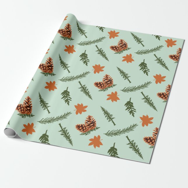 Pastel Menthol Nahtlose Umschlagpapier für Fall Geschenkpapier (Ungerollt)